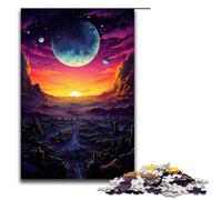 Rompecabezas de 1000 Piezas Ciudad bajo el Planeta Ideal para Adultos Parejas y Adolescentes a Partir de 12 años 75 x 50 cm
