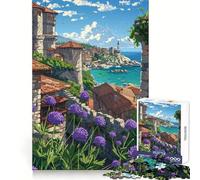 Rompecabezas de 1000 Piezas Ciudad Vieja Junto al Mar para Adolescentes Juego Inteligente de Rompecabezas Tiempo de Aprendizaje Imagen para armar Un Regalo Encantador (38x52cm)