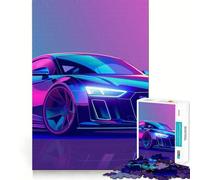 Rompecabezas de 1000 Piezas Coche Audi en Tonos Pastel Juego de lógica y Pensamiento Tiempo de Juego Relajante Arte (38x52cm)