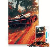 Rompecabezas de 1000 Piezas,Coche Deportivo Bugatti Negro,articulaciones afiladas,Juego de lógica,Juego de Entretenimiento,Regalo Divertido de Navidad (50x75cm)