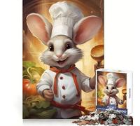 Rompecabezas de 1000 Piezas Cocinero Ratón para Adolescentes Juguete práctico y Divertido Diseño intuitivo Regalo increíble (50x75cm)
