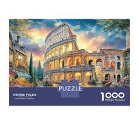 Rompecabezas de 1000 Piezas Coliseo al Atardecer, Coliseo Romano al anochecer, para Adultos, Educativo, decoración del hogar, para cumpleaños Masculino y Femenino, 70 x 50 cm