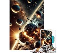 Rompecabezas de 1000 Piezas Colisión Cósmica Ayuda a ejercitar el Cerebro Decoración para el hogar Juego Familiar para Mayores de 14 años Juego de Rompecabezas Incluido (50x75cm)