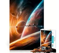 Rompecabezas de 1000 Piezas Colisión Planetaria para Adolescentes Juguete de lógica, Sencillo y Divertido Bordes Suaves Regalo Elegante (38x26cm)