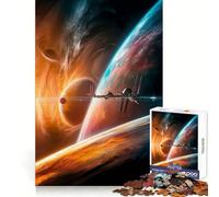 Rompecabezas de 1000 Piezas Colisión Planetaria para Adolescentes Juguete para desarrollar la Capacidad Mental y Relajarse Corte preciso (50x75cm)