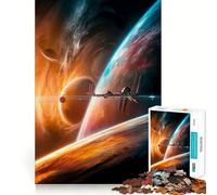 Rompecabezas de 1000 Piezas Colisión Planetaria para Adolescentes Juguete para desarrollar la Capacidad Mental y Relajarse Corte preciso (50x75cm)