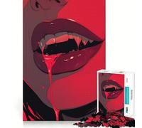 Rompecabezas de 1000 Piezas Colmillos de Vampiro para ejercitar la Mente Divertido,con Piezas encajables sin Huecos Actividad para Fortalecer los Lazos Familiares (38x52cm)