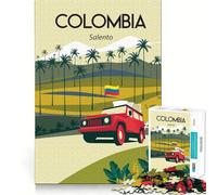 Rompecabezas de 1000 Piezas Colombia Salento Palms Tra Exact Cut Play Juguete Inteligente para el Cerebro Juego de relajación Exhibición de Arte navideño (50x75cm)