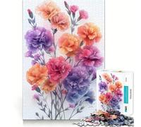 Rompecabezas de 1000 Piezas Color Clavel Vibrante - Juguete Creativo para desarrollar Habilidades - Cierre hermético - Sin Piezas Sueltas - Actividad para Fortalecer los Lazos Familiares (38x52cm)