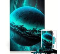 Rompecabezas de 1000 Piezas, Color Turquesa, diseño del Planeta Urano, Ajuste, Arte, desafío Mental, Juguete, Juego Divertido para el Tiempo Libre, Regalo de cumpleaños (50x75cm)