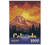 Rompecabezas De 1000 Piezas Colorado Mountain Sunset Rompecabezas para Adultos Juego Práctico Una Obra De Arte Cumpleaños Y Navidad 70x50cm/1000pcs