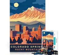 Rompecabezas de 1000 Piezas Colorado Springs Ajuste Arte Habilidad Creativa Juguete Tiempo de Descanso Juego Exhibición de Arte navideña (38x52cm)