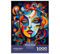 Rompecabezas De 1000 Piezas Colorful Abstract Woman Art Print-2 Rompecabezas para Adolescentes Juego De Ingenio Regalos para Mujeres Cumpleaños Y Navidad 38x26cm/1000pcs