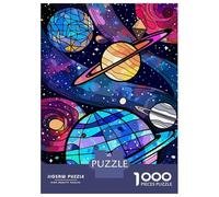 Rompecabezas De 1000 Piezas Colorful Cosmic Planets and Nebulae Rompecabezas para Adolescentes Juego De Ingenio Regalos para Mujeres Cumpleaños Y Navidad 70x50cm/1000pcs