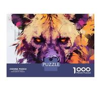 Rompecabezas De 1000 Piezas Colorful Hyena Portrait Rompecabezas para Adolescentes Juguetes Antiestrés Decoración Perfecta Regalos De Cumpleaños Y Únicos 70x50cm/1000pcs