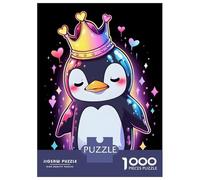 Rompecabezas De 1000 Piezas Colorful Penguin King Rompecabezas para Adultos Juego De Ingenio Difícil Difícil Único Cumpleaños Y Regalos 38x26cm/1000pcs