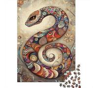 Rompecabezas De 1000 Piezas Colorful Snake Artwork Rompecabezas para Adultos Juguete Decoración De Pared Regalo De Cumpleaños Cumpleaños Y Navidad 70x50cm/1000pcs