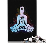 Rompecabezas de 1000 Piezas con 30 Frases de Yoga para Adultos y niños, Juegos educativos de Papel, 38 x 26 cm (1000 Piezas)