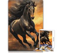 Rompecabezas de 1000 Piezas con Acuarelas de Caballos para Adolescentes Juego Educativo de concentración Mental Idea conmovedora Tamaño 38x52cm