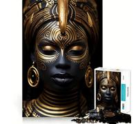 Rompecabezas de 1000 Piezas con Arte de Mujeres Negras africanas,Ideal para divertirse,ejercitar la Mente y Relajarse cumpleaños 50x75cm