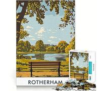 Rompecabezas de 1000 Piezas con Banco del Parque Rotherham para Adolescentes Juguete Divertido para armar Diseño de Arte Coleccionable con Corte nítido (38x26cm)