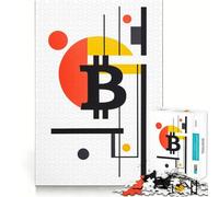 Rompecabezas de 1000 Piezas con Bitcoin,criptomonedas y Blockchain Juego cognitivo Regalo Ideal para divertirse en un Ambiente Acogedor Escena navideña Arte (38x52cm)