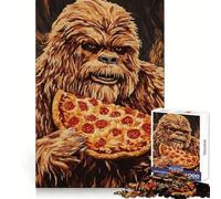 Rompecabezas de 1000 Piezas con Bordado de Bigfoot y Pizza para adolescentesDesarrolla la Capacidad de razonamiento, Ayuda a la relajación y a la distracciónCorte suaveExcelente Regalo (38x26cm)