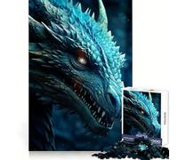 Rompecabezas de 1000 Piezas con Cabeza de dragón Azul para Adolescentes, Desarrollo Cerebral, Escape Consciente, diversión Festiva y Sorpresa (50x75cm)