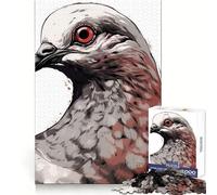 Rompecabezas de 1000 Piezas con Cara de Paloma y Ojos Rojos para Adolescentes Mejora la Memoria, se relaja, Borde preciso, Regalo Creativo (38x52cm)