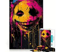 Rompecabezas de 1000 Piezas con Cara Sonriente y Divertida, Colorido, para Adultos Juguete de lógica para Juegos de Interior Corte de precisión Regalo Ideal 38x52cm