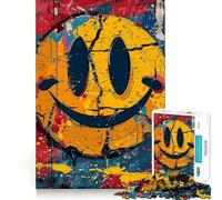 Rompecabezas de 1000 Piezas con Caras sonrientes y Colores Vibrantes para Adolescentes Juguete de lógica Clara, pasatiempo Tranquilo, Corte Perfecto, Regalo clásico 38x52cm