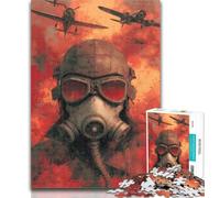 Rompecabezas de 1000 Piezas con Casco de piloto para Adolescentes, a Partir de 14 años Juego Imposible Adultos y Adolescentes 26x38cm