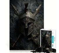 Rompecabezas de 1000 Piezas con Casco y Armas de Guerrero Antiguo Juego de Ejercicios mentales con Encaje Huecos Desafío Interactivo para el Cerebro en casa (50x75cm)