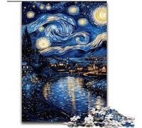 Rompecabezas de 1000 Piezas con Cielo Nocturno en el Campo para Adultos y Adolescentes, Noches de Juegos, Juguete Colorido para Regalar en casa (50x75cm)