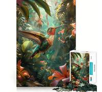 Rompecabezas de 1000 Piezas con colibrí Tropical, diseño de Corte preciso, decoración, Juego Mental, Regalo, Tiempo de Juego Relajante, Actividad de cumpleaños (50x75cm)