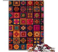 Rompecabezas de 1000 Piezas con Collage de Flores de Mandala para Adultos Ejercita el Cerebro Juguetes adictivos para Cultivar la Paciencia Juego de desafío único 50x75cm