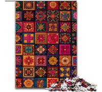 Rompecabezas de 1000 Piezas con Collage de Flores de Mandala para Adultos y Adolescentes Ideal para Pasar el rato y fomentar el Amor en Pareja 26x38cm