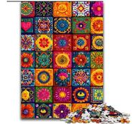 Rompecabezas de 1000 Piezas con Collage de Flores y Mandalas para Adultos, 26x38cm, Ideal para Disfrutar en casa, como Regalo de cumpleaños o de Viaje