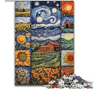 Rompecabezas de 1000 Piezas con Collage de Girasoles para Adolescentes, Divertidos Juegos de decoración de Pared, cumpleaños y Navidad 26x38cm