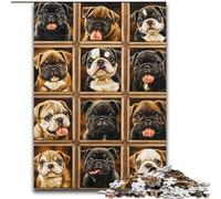 Rompecabezas de 1000 Piezas con Collage de Perros para Adolescentes, Juguetes educativos y Juegos Familiares, Ideal para Decorar tu Escritorio (tamaño 50x75cm)