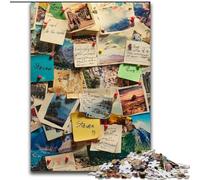 Rompecabezas de 1000 Piezas con Collage de Sellos de París Rompecabezas de 1000 Piezas para Adultos Imposible Juegos educativos de decoración del hogar y Regalos (tamaño 50x75cm)