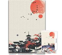 Rompecabezas de 1000 Piezas con Colores Pastel de la Ciudad Japonesa para Adolescentes, Juego Educativo de concentración Mental, Idea conmovedora, tamaño 38x52cm