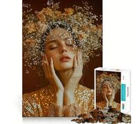 Rompecabezas de 1000 Piezas con Corona de Flores para Mujer Diversión para ejercitar la Mente Piezas de Ajuste preciso Un pasatiempo Fascinante para los Momentos de Ocio (50x75cm)