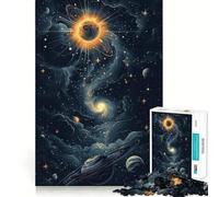 Rompecabezas de 1000 Piezas con Diagrama del Sistema Solar para Adultos Regalo Ideal para quienes Buscan un desafío Mental Juguete fácil de Usar Corte preciso (38x52cm)