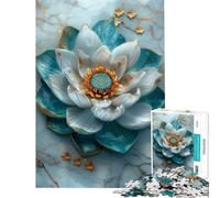 Rompecabezas de 1000 Piezas con diseño Abstracto de Loto Kintsugi Juegos relajantes Juguetes adictivos para Cultivar la Paciencia Excelentes Regalos y Juguetes Ideales para Parejas (tamaño 38x26cm)