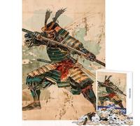 Rompecabezas de 1000 Piezas con diseño clásico de samurái Juego Educativo Juguete Decorativo Pared Incluye póster a Juego y Hoja de Preguntas y respuestas (38x26cm)