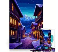 Rompecabezas de 1000 Piezas con diseño de Acogedor Pueblo Europeo,Ideal para divertirse resolviendo Problemas,un Juego Tranquilo para Pasar el rato (50x75cm)