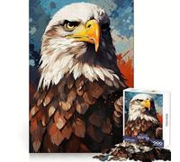Rompecabezas de 1000 Piezas con diseño de águila Calva Mirando a un adolescenteEstimula la Memoria Cerebral y Proporciona un Placer relajanteCierre seguroRegalo significativo (38x26cm)