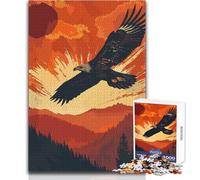 Rompecabezas de 1000 Piezas con diseño de águila Volando, Ideal para Pasar el Tiempo Libre, Corte preciso y consistente, tamaño 38x52cm