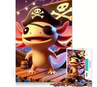 Rompecabezas de 1000 Piezas con diseño de ajolote Pirata para Adolescentes Juguete Que desafía la Mente Pasatiempo Tranquilo Corte preciso Regalo de Temporada (38x52cm)